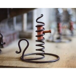 Historic Nauvoo 6" Courting Candle, Solid Iron with Wooden Dowel NEW